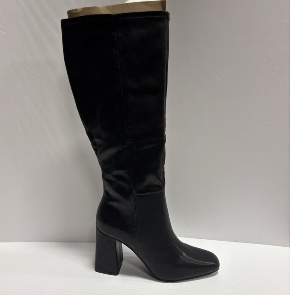 Madden Girl Black Knee-High Block Heel Boots